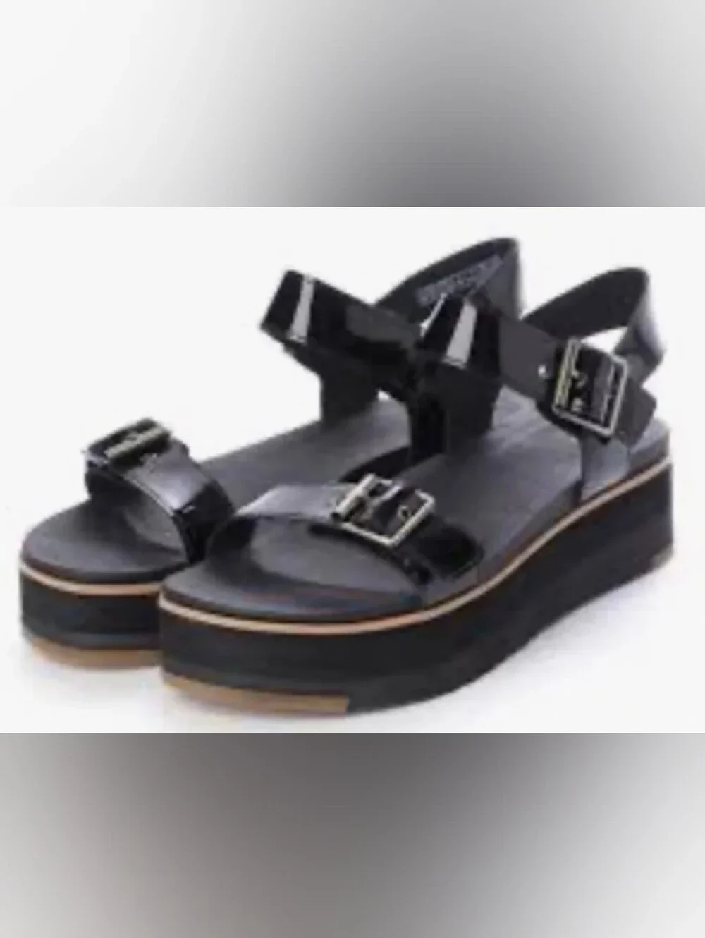 UGG Angie Platform Leather Sandals Size 7 Used Great